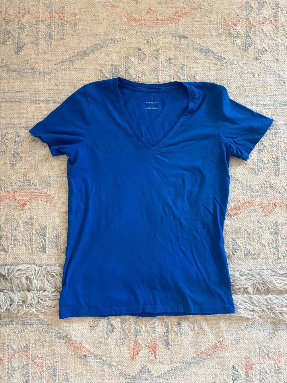 Everlane Women's V-Neck Tee in Royal Blue
